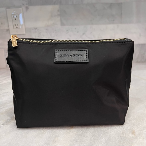 Saint + Sofia Black Quilted Bag with Pouch Set - Picture 14 of 16